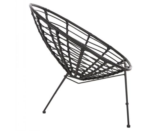 ΠΟΛΥΘΡΟΝΑ ΤΥΠΟΥ ΦΩΛΙΑ ΜΕΤΑΛΛΙΚΗ ALLEGRA HM5458.12 ΜΕ WICKER-ΜΑΥΡΟ 73x78x88Υεκ. - ΚΑΡΕΚΛΕΣ - ΠΟΛΥΘΡΟΝΕΣ στο Milonadakis.gr