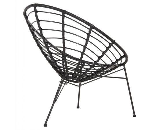ΠΟΛΥΘΡΟΝΑ ΤΥΠΟΥ ΦΩΛΙΑ ΜΕΤΑΛΛΙΚΗ ALLEGRA HM5458.12 ΜΕ WICKER-ΜΑΥΡΟ 73x78x88Υεκ. - ΚΑΡΕΚΛΕΣ - ΠΟΛΥΘΡΟΝΕΣ στο Milonadakis.gr