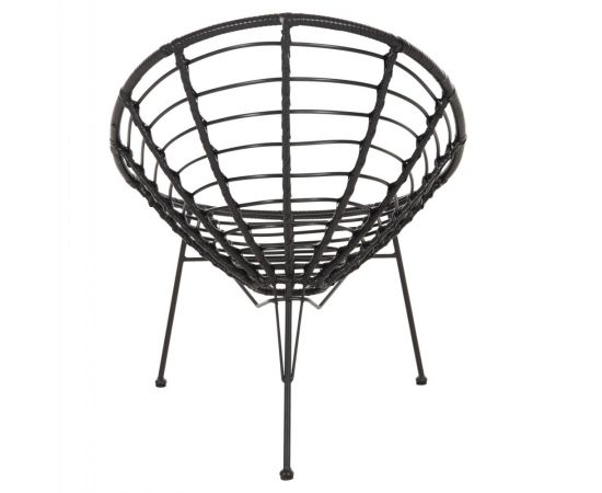 ΠΟΛΥΘΡΟΝΑ ΤΥΠΟΥ ΦΩΛΙΑ ΜΕΤΑΛΛΙΚΗ ALLEGRA HM5458.12 ΜΕ WICKER-ΜΑΥΡΟ 73x78x88Υεκ. - ΚΑΡΕΚΛΕΣ - ΠΟΛΥΘΡΟΝΕΣ στο Milonadakis.gr