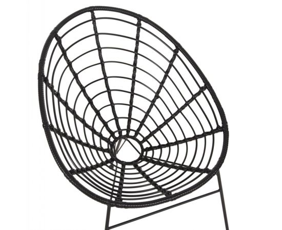 ΠΟΛΥΘΡΟΝΑ ΤΥΠΟΥ ΦΩΛΙΑ ΜΕΤΑΛΛΙΚΗ ALLEGRA HM5458.12 ΜΕ WICKER-ΜΑΥΡΟ 73x78x88Υεκ. - ΚΑΡΕΚΛΕΣ - ΠΟΛΥΘΡΟΝΕΣ στο Milonadakis.gr
