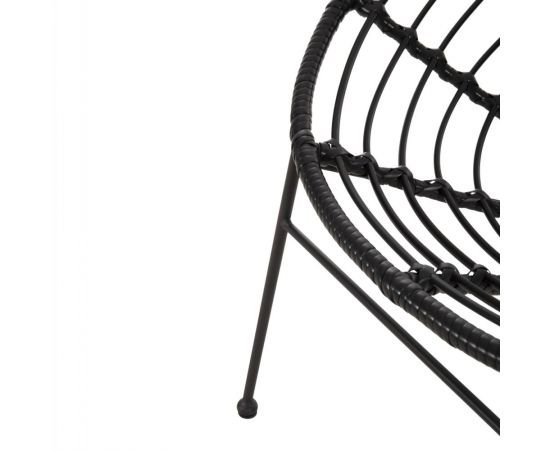 ΠΟΛΥΘΡΟΝΑ ΤΥΠΟΥ ΦΩΛΙΑ ΜΕΤΑΛΛΙΚΗ ALLEGRA HM5458.12 ΜΕ WICKER-ΜΑΥΡΟ 73x78x88Υεκ. - ΚΑΡΕΚΛΕΣ - ΠΟΛΥΘΡΟΝΕΣ στο Milonadakis.gr
