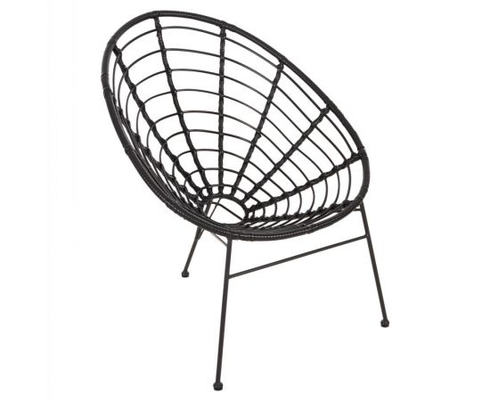 ΠΟΛΥΘΡΟΝΑ ΤΥΠΟΥ ΦΩΛΙΑ ΜΕΤΑΛΛΙΚΗ ALLEGRA HM5458.12 ΜΕ WICKER-ΜΑΥΡΟ 73x78x88Υεκ. - ΚΑΡΕΚΛΕΣ - ΠΟΛΥΘΡΟΝΕΣ στο Milonadakis.gr