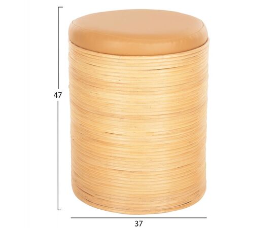 ΣΚΑΜΠΟ MITCH HM9886 ΦΥΣΙΚΟ RATTAN-ΚΑΘΙΣΜΑ ΑΠΟ PU ΜΠΕΖ Φ37x47Υεκ. - ΠΟΥΦ - ΣΚΑΜΠΟ - ΜΠΑΟΥΛΟ στο Milonadakis.gr