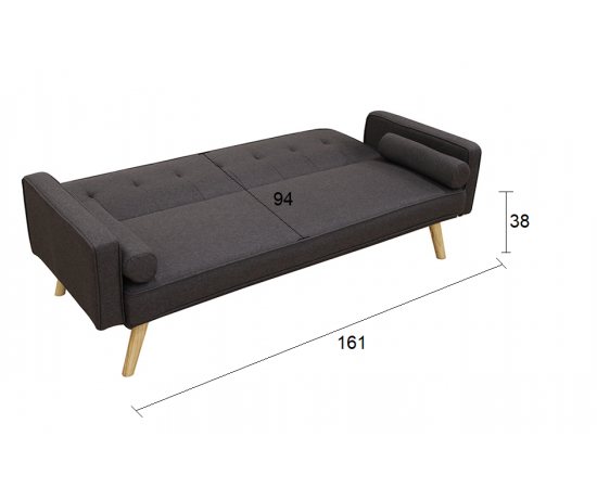 RONY BROWN/GREY ΥΦΑΣΜΑ ΚΑΝΑΠΕΣ-ΚΡΕΒΑΤΙ 179X80εκ. - ΚΑΝΑΠΕΔΕΣ-ΣΑΛΟΝΙΑ στο Milonadakis.gr
