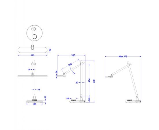 ΦΩΤΙΣΤΙΚΟ ΓΡΑΦΕΙΟΥ LED BLAIN PRO HM4446.07 ΓΚΡΙ ΒΑΣΗ ABS-ΓΚΡΙ ΑΛΟΥΜΙΝΙΟ 57,5x53Υεκ. - ΕΠΙΤΡΑΠΕΖΙΑ ΦΩΤΙΣΤΙΚΑ στο Milonadakis.gr