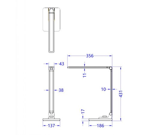 ΦΩΤΙΣΤΙΚΟ ΓΡΑΦΕΙΟΥ LED BLAIN PRO HM4458.07 ΓΚΡΙ ΒΑΣΗ ABS & ΑΛΟΥΜΙΝΙΟ 35,6x43,1Υεκ - ΕΠΙΤΡΑΠΕΖΙΑ ΦΩΤΙΣΤΙΚΑ στο Milonadakis.gr