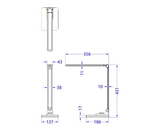 ΦΩΤΙΣΤΙΚΟ ΓΡΑΦΕΙΟΥ LED BLAIN PRO HM4458.08 ΑΣΗΜΙ ΒΑΣΗ ABS-ΑΣΗΜΙ ΜΠΡΑΤΣΑ ΑΛΟΥΜΙΝΙΟΥ 35,6x43,1Υεκ - ΕΠΙΤΡΑΠΕΖΙΑ ΦΩΤΙΣΤΙΚΑ στο Milonadakis.gr