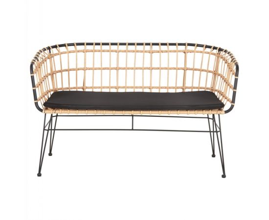 ΠΑΓΚΑΚΙ ΔΙΘΕΣΙΟ ALLEGRA HM5692.11 P.E.RATTAN ΜΠΕΖ-ΜΑΥΡΟΣ ΜΕΤΑΛ.ΣΚΕΛΕΤΟΣ 125x60x77Υεκ - ΠΑΓΚΑΚΙΑ στο Milonadakis.gr