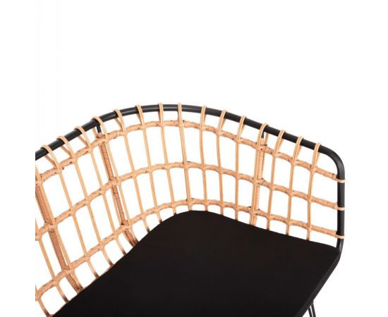 ΠΑΓΚΑΚΙ ΔΙΘΕΣΙΟ ALLEGRA HM5692.11 P.E.RATTAN ΜΠΕΖ-ΜΑΥΡΟΣ ΜΕΤΑΛ.ΣΚΕΛΕΤΟΣ 125x60x77Υεκ - ΠΑΓΚΑΚΙΑ στο Milonadakis.gr