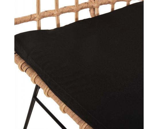 ΠΑΓΚΑΚΙ ΔΙΘΕΣΙΟ ALLEGRA HM5692.11 P.E.RATTAN ΜΠΕΖ-ΜΑΥΡΟΣ ΜΕΤΑΛ.ΣΚΕΛΕΤΟΣ 125x60x77Υεκ - ΠΑΓΚΑΚΙΑ στο Milonadakis.gr