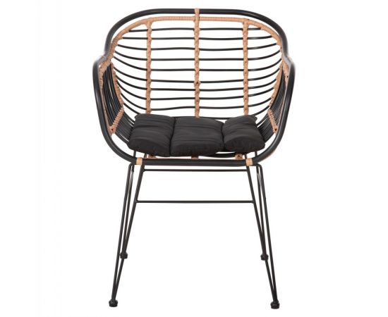 ΠΟΛΥΘΡΟΝΑ ALLEGRA HM5663.11 ΜΕΤΑΛ.ΣΚΕΛΕΤΟΣ-P.E.RATTAN ΜΠΕΖ-ΜΑΥΡΟ 58x59x81Υεκ - ΚΑΡΕΚΛΕΣ - ΠΟΛΥΘΡΟΝΕΣ στο Milonadakis.gr