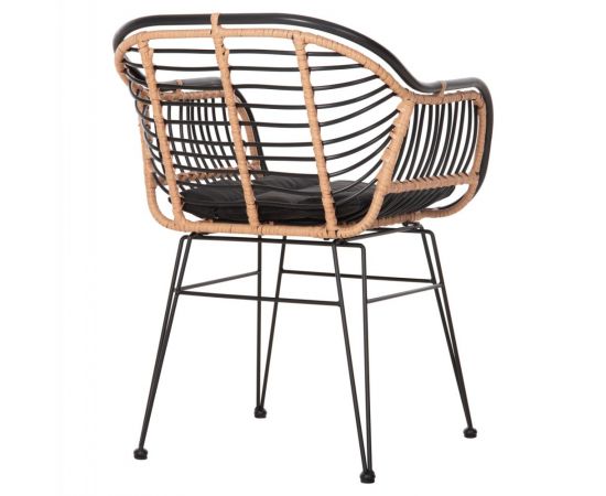 ΠΟΛΥΘΡΟΝΑ ALLEGRA HM5663.11 ΜΕΤΑΛ.ΣΚΕΛΕΤΟΣ-P.E.RATTAN ΜΠΕΖ-ΜΑΥΡΟ 58x59x81Υεκ - ΚΑΡΕΚΛΕΣ - ΠΟΛΥΘΡΟΝΕΣ στο Milonadakis.gr