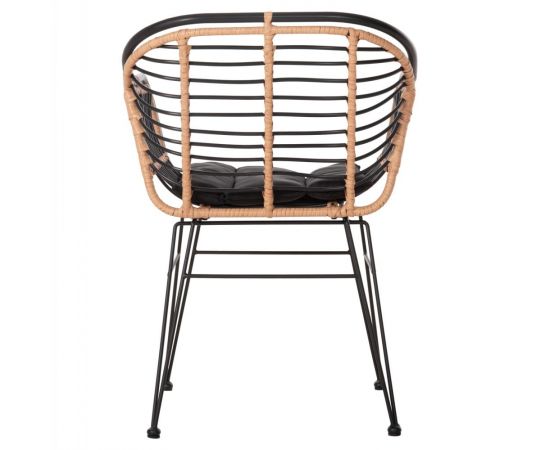 ΠΟΛΥΘΡΟΝΑ ALLEGRA HM5663.11 ΜΕΤΑΛ.ΣΚΕΛΕΤΟΣ-P.E.RATTAN ΜΠΕΖ-ΜΑΥΡΟ 58x59x81Υεκ - ΚΑΡΕΚΛΕΣ - ΠΟΛΥΘΡΟΝΕΣ στο Milonadakis.gr