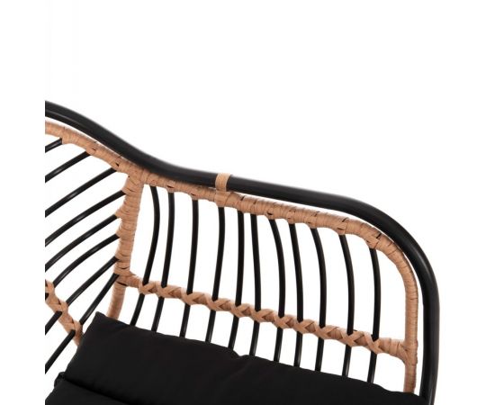 ΠΟΛΥΘΡΟΝΑ ALLEGRA HM5663.11 ΜΕΤΑΛ.ΣΚΕΛΕΤΟΣ-P.E.RATTAN ΜΠΕΖ-ΜΑΥΡΟ 58x59x81Υεκ - ΚΑΡΕΚΛΕΣ - ΠΟΛΥΘΡΟΝΕΣ στο Milonadakis.gr