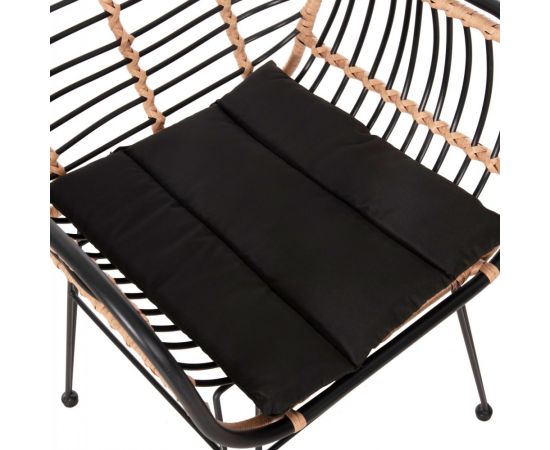 ΠΟΛΥΘΡΟΝΑ ALLEGRA HM5663.11 ΜΕΤΑΛ.ΣΚΕΛΕΤΟΣ-P.E.RATTAN ΜΠΕΖ-ΜΑΥΡΟ 58x59x81Υεκ - ΚΑΡΕΚΛΕΣ - ΠΟΛΥΘΡΟΝΕΣ στο Milonadakis.gr