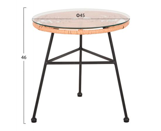 ΣΕΤ ΕΞΩΤΕΡΙΚΟΥ ΧΩΡΟΥ 3ΤΜΧ ALLEGRA HM21047.11 ΜΠΕΖ ΣΥΝΘ.RATTAN-ΜΕΤΑΛΛΟ ΣΕ ΜΑΥΡΟ - ΣΕΤ ΤΡΑΠΕΖΑΡΙΕΣ στο Milonadakis.gr