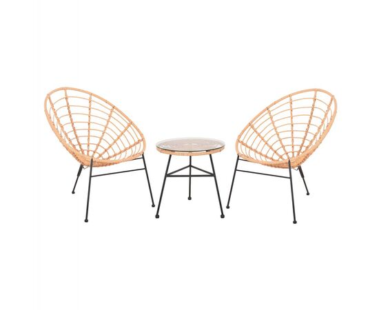 ΣΕΤ ΕΞΩΤΕΡΙΚΟΥ ΧΩΡΟΥ 3ΤΜΧ ALLEGRA HM21047.11 ΜΠΕΖ ΣΥΝΘ.RATTAN-ΜΕΤΑΛΛΟ ΣΕ ΜΑΥΡΟ - ΣΕΤ ΤΡΑΠΕΖΑΡΙΕΣ στο Milonadakis.gr