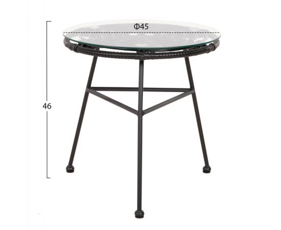 ΣΕΤ ΕΞΩΤΕΡΙΚΟΥ ΧΩΡΟΥ 3ΤΜΧ ALLEGRA HM21047.12 ΜΑΥΡΟ ΣΥΝΘ.RATTAN & ΜΕΤΑΛΛΟ - ΣΕΤ ΤΡΑΠΕΖΑΡΙΕΣ στο Milonadakis.gr