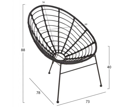 ΣΕΤ ΕΞΩΤΕΡΙΚΟΥ ΧΩΡΟΥ 3ΤΜΧ ALLEGRA HM21047.12 ΜΑΥΡΟ ΣΥΝΘ.RATTAN & ΜΕΤΑΛΛΟ - ΣΕΤ ΤΡΑΠΕΖΑΡΙΕΣ στο Milonadakis.gr