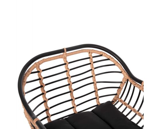 ΣΚΑΜΠΟ ΜΠΑΡ ALLEGRA HM5690.11 ΜΕΤΑΛΛΟ&ΜΑΞΙΛΑΡΙ ΜΑΥΡΟ-WICKER ΜΠΕΖ 55x54x108Υεκ. - ΣΚΑΜΠΩ στο Milonadakis.gr