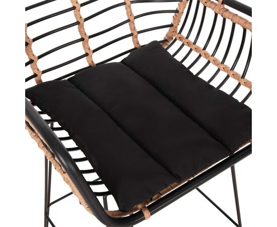 ΣΚΑΜΠΟ ΜΠΑΡ ALLEGRA HM5690.11 ΜΕΤΑΛΛΟ&ΜΑΞΙΛΑΡΙ ΜΑΥΡΟ-WICKER ΜΠΕΖ 55x54x108Υεκ. - ΣΚΑΜΠΩ στο Milonadakis.gr