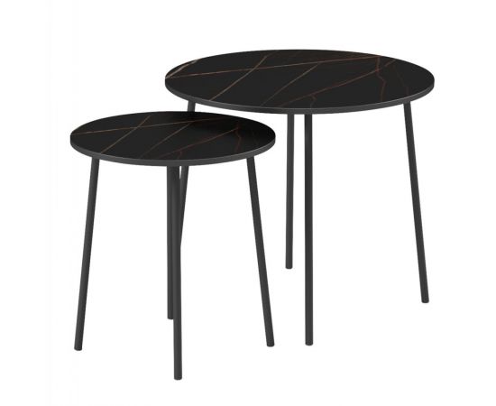 ΤΡΑΠΕΖΙΑ ΣΑΛΟΝΙΟΥ 2ΤΜΧ CUPPER HM9878.13 ΜΕΛΑΜΙΝΗ ΜΑΥΡΟ ΜΑΡΜΑΡΟ-ΜΑΥΡΟ ΜΕΤΑΛΛΟ - ΤΡΑΠΕΖΑΚΙΑ ΣΑΛΟΝΙΟΥ στο Milonadakis.gr