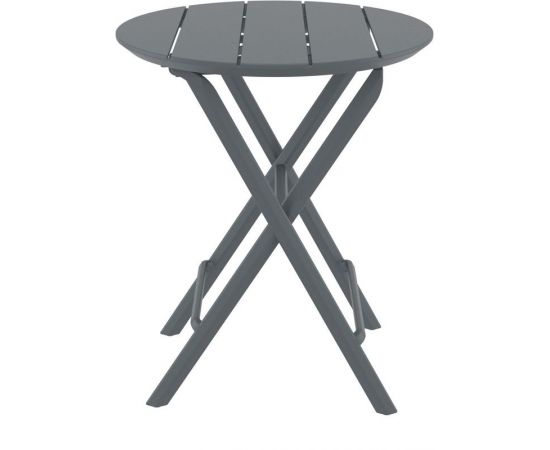 HELEN DARK GREY Φ60X74εκ. ΤΡΑΠΕΖΙ ΠΤΥΣ/ΝΟ ΠΟΛ/ΝΙΟΥ - ΤΡΑΠΕΖΙΑ ΕΞ. ΧΩΡΟΥ στο Milonadakis.gr