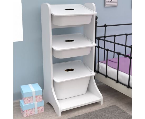ΕΠΙΠΛΟ ΑΠΟΘΗΚΕΥΣΗΣ FRED HM18207.01 ΛΕΥΚΗ ΜΕΛΑΜΙΝΗ 44x35x90Υεκ. - ΠΑΙΔΙΚΟ ΔΩΜΑΤΙΟ στο Milonadakis.gr