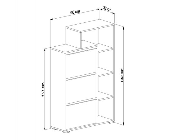 ΠΑΠΟΥΤΣΟΘΗΚΗ ROBBEN HM18189.01 ΜΕΛΑΜΙΝΗ ΣΕ ΛΕΥΚΟ 90x30x143Υεκ. - ΝΤΟΥΛΑΠΙΑ - ΠΑΠΟΥΤΣΟΘΗΚΕΣ στο Milonadakis.gr