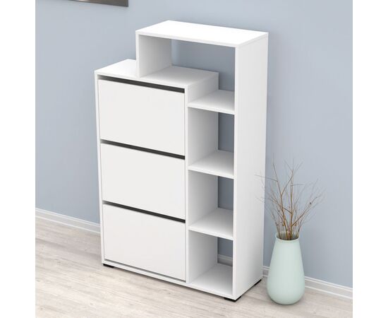 ΠΑΠΟΥΤΣΟΘΗΚΗ ROBBEN HM18189.01 ΜΕΛΑΜΙΝΗ ΣΕ ΛΕΥΚΟ 90x30x143Υεκ. - ΝΤΟΥΛΑΠΙΑ - ΠΑΠΟΥΤΣΟΘΗΚΕΣ στο Milonadakis.gr