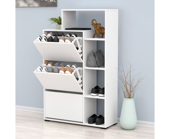 ΠΑΠΟΥΤΣΟΘΗΚΗ ROBBEN HM18189.01 ΜΕΛΑΜΙΝΗ ΣΕ ΛΕΥΚΟ 90x30x143Υεκ. - ΝΤΟΥΛΑΠΙΑ - ΠΑΠΟΥΤΣΟΘΗΚΕΣ στο Milonadakis.gr