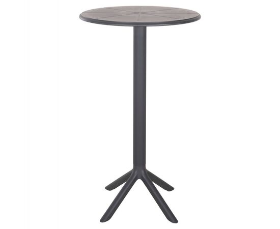 ΤΡΑΠΕΖΙ ΜΠΑΡ ΣΤΡΟΓΓΥΛΟ TERRIN HM6126.20 ΠΟΛΥΠΡΟΠΥΛΕΝΙΟ ΓΚΡΙ Φ60x106Υεκ. - ΤΡΑΠΕΖΙΑ ΕΞ. ΧΩΡΟΥ στο Milonadakis.gr