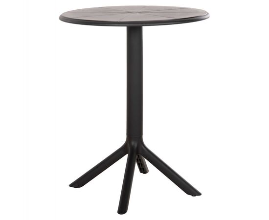 ΤΡΑΠΕΖΙ ΠΟΛΥΠΡΟΠΥΛΕΝΙΟΥ ΣΤΡΟΓΓΥΛΟ TERRIN HM6124.12 ΜΑΥΡΟ Φ60x75Υεκ. - ΤΡΑΠΕΖΙΑ ΕΞ. ΧΩΡΟΥ στο Milonadakis.gr