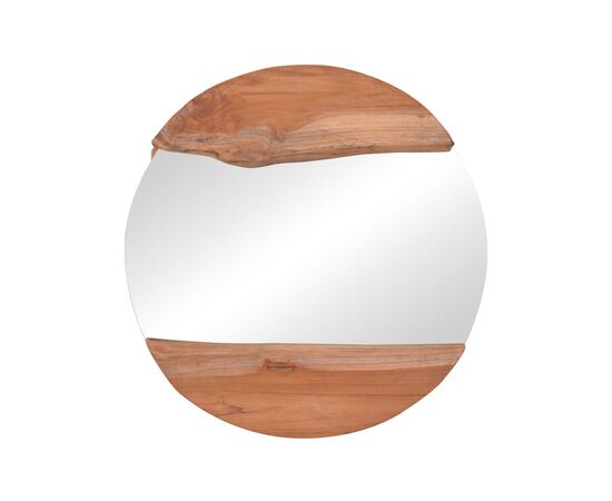 Καθρέπτης Alkmen pakoworld teak ξύλο σε φυσική απόχρωση Φ60x4εκ - ΚΑΘΡΕΠΤΕΣ στο Milonadakis.gr