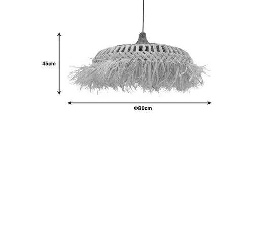 Φωτιστικό οροφής Borobe Inart sisal σε φυσικό χρώμα Φ80x45εκ - ΦΩΤΙΣΤΙΚΑ ΟΡΟΦΗΣ στο Milonadakis.gr