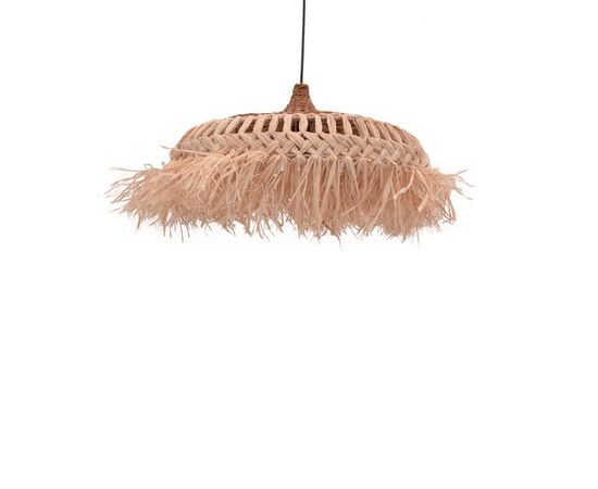 Φωτιστικό οροφής Borobe Inart sisal σε φυσικό χρώμα Φ80x45εκ - ΦΩΤΙΣΤΙΚΑ ΟΡΟΦΗΣ στο Milonadakis.gr