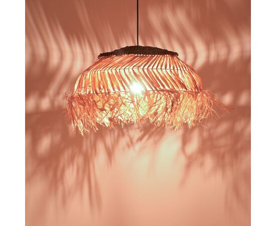 Φωτιστικό οροφής Hengiole Inart sisal σε φυσικό-μαύρο χρώμα Φ60x40εκ - ΦΩΤΙΣΤΙΚΑ ΟΡΟΦΗΣ στο Milonadakis.gr