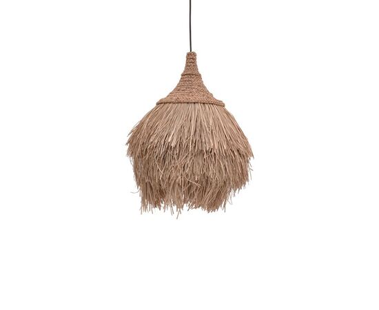 Φωτιστικό οροφής Dasmin Inart ψάθα σε φυσικό-μαύρο χρώμα Φ60x60εκ - ΦΩΤΙΣΤΙΚΑ ΟΡΟΦΗΣ στο Milonadakis.gr