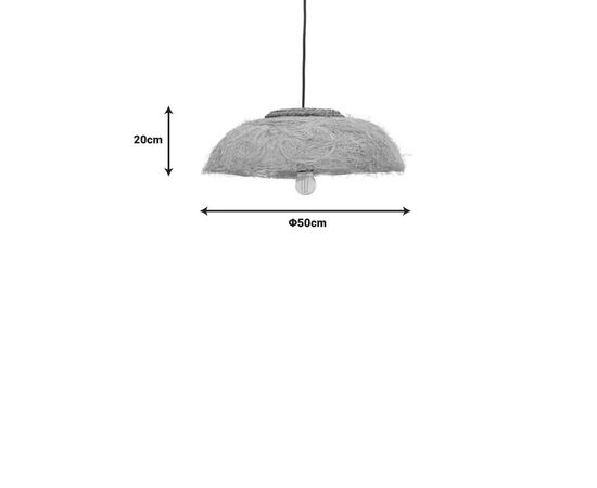 Φωτιστικό οροφής Pictere Inart abaca ξύλο σε φυσικό χρώμα Φ50x20εκ - ΦΩΤΙΣΤΙΚΑ ΟΡΟΦΗΣ στο Milonadakis.gr