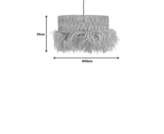 Φωτιστικό οροφής Annhele Inart sisal σε φυσικό χρώμα Φ50x35εκ - ΦΩΤΙΣΤΙΚΑ ΟΡΟΦΗΣ στο Milonadakis.gr