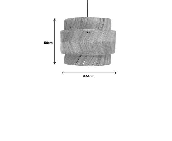 Φωτιστικό οροφής Zeniole Inart abaca σε φυσικό χρώμα Φ60x50εκ - ΦΩΤΙΣΤΙΚΑ ΟΡΟΦΗΣ στο Milonadakis.gr