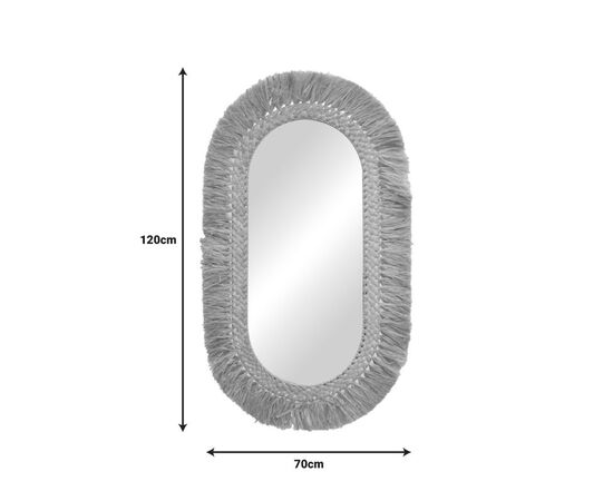 Καθρέπτης Bohnile Inart sisal σε φυσικό χρώμα 70x4x120εκ - ΚΑΘΡΕΠΤΕΣ στο Milonadakis.gr
