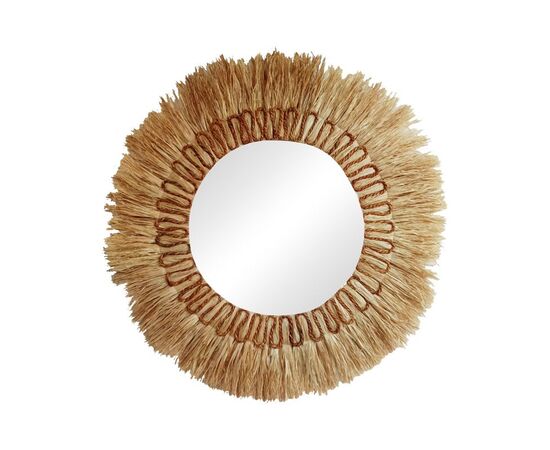 Καθρέπτης Oviele Inart sisal σε φυσικό χρώμα Φ95x4εκ - ΚΑΘΡΕΠΤΕΣ στο Milonadakis.gr