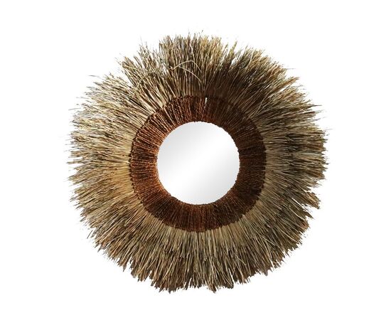 Καθρέπτης Bigile Inart pandanus σε φυσικό χρώμα Φ130x7εκ - ΚΑΘΡΕΠΤΕΣ στο Milonadakis.gr