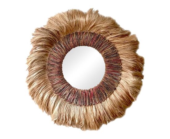 Καθρέπτης Jakrene Inart abaca σε φυσικό χρώμα Φ110x10εκ - ΚΑΘΡΕΠΤΕΣ στο Milonadakis.gr