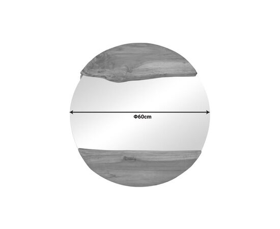 Καθρέπτης Alkmen pakoworld teak ξύλο σε φυσική απόχρωση Φ60x4εκ - ΚΑΘΡΕΠΤΕΣ στο Milonadakis.gr