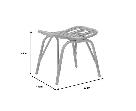 Σκαμπό Vrebor pakoworld rattan pe σε φυσική απόχρωση 53x41x46εκ - ΣΚΑΜΠΩ στο Milonadakis.gr