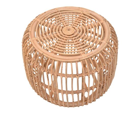 Σκαμπό Rajesty pakoworld rattan pe σε φυσική απόχρωση Φ60x46εκ - ΣΚΑΜΠΩ στο Milonadakis.gr