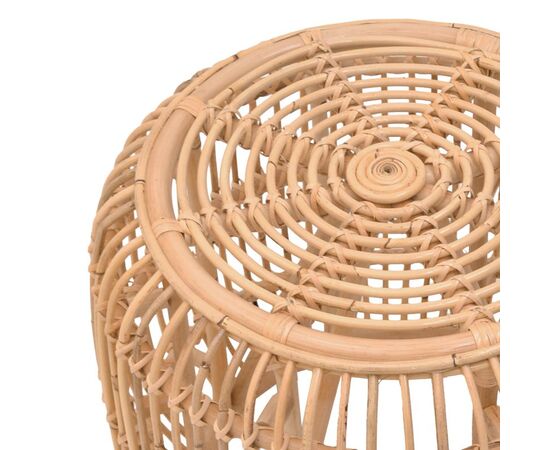 Σκαμπό Rajesty pakoworld rattan pe σε φυσική απόχρωση Φ60x46εκ - ΣΚΑΜΠΩ στο Milonadakis.gr