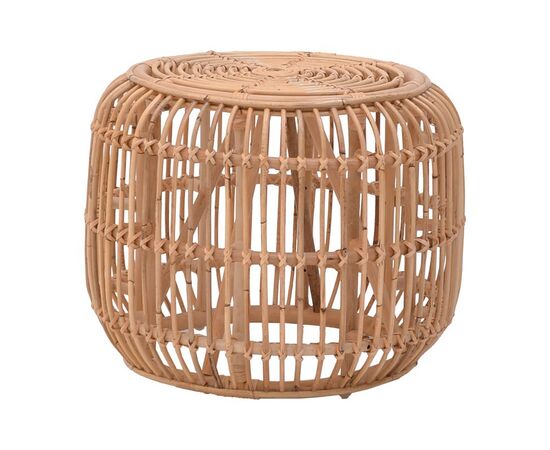 Σκαμπό Rajesty pakoworld rattan pe σε φυσική απόχρωση Φ60x46εκ - ΣΚΑΜΠΩ στο Milonadakis.gr